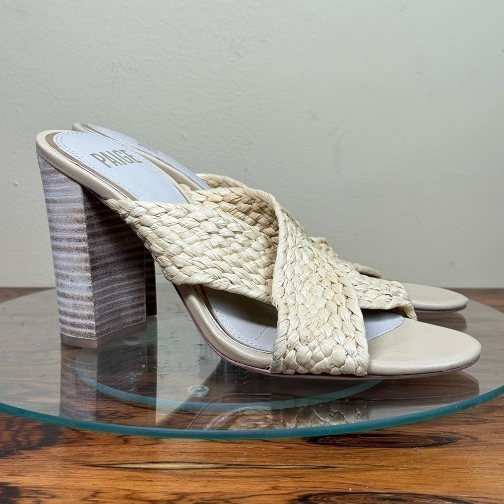 NEW Paige Nova Raffia Mules - Picture 5 of 16